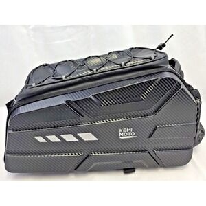 Kemimoto 15L Hard Shell Rear Rack Bag Carbon Fiber w/Rain Cover 19x11x8